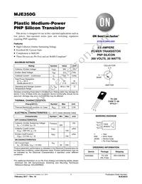 MJE350G Datasheet Cover