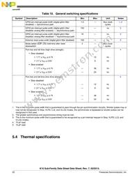 MK10DN512ZVLL10R Datasheet Page 20