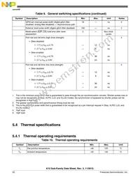 MK10DX64VMC7 Datasheet Page 20