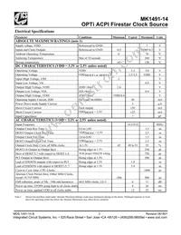 MK1491E-14RTR Datasheet Page 3