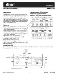 MK1575-01GTR Datasheet Cover