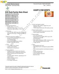 MK20DN512ZVMD10 Datasheet Cover