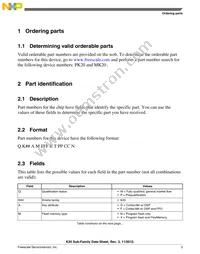 MK20DX256VLK7R Datasheet Page 3