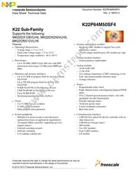 MK22DN512VLH5 Datasheet Cover