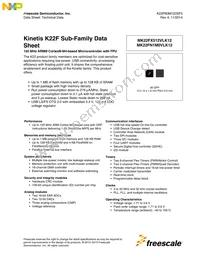 MK22FN1M0VLK12 Datasheet Cover