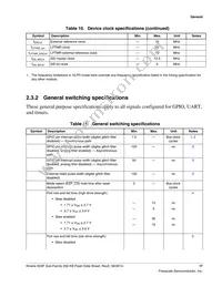 MK24FN256VDC12 Datasheet Page 17