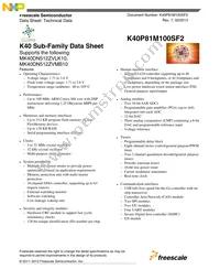 MK40DX256ZVMB10 Datasheet Cover