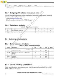 MK40DX256ZVMB10 Datasheet Page 20