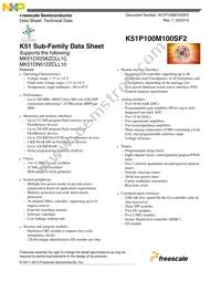 MK51DN512ZCLL10 Datasheet Cover