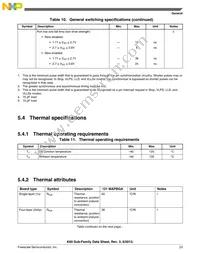 MK60DN256VMC10 Datasheet Page 23