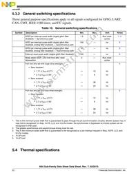 MK60DN512ZVMC10 Datasheet Page 22