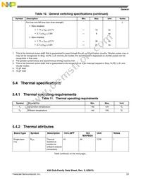 MK60DX256VMD10 Datasheet Page 23