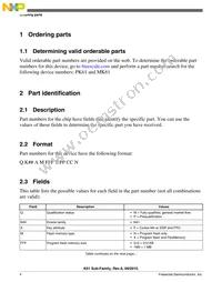 MK61FN1M0CAA12R Datasheet Page 4