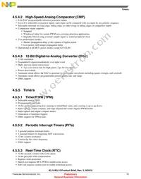 MKL14Z64VLK4R Datasheet Page 15