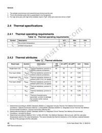 MKV44F256VLL16 Datasheet Page 20