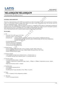ML610Q439P-NNNTC0AGL Datasheet Cover