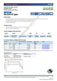MLD2016S4R7MTD25 Datasheet Cover
