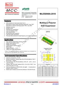 MLESD08A-2510-TP Datasheet Cover