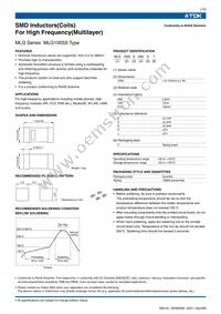 MLG1005S6N2J Datasheet Cover