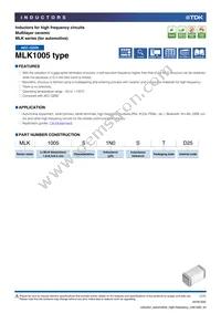 MLK1005SR15JTD25 Datasheet Cover