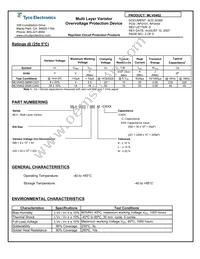 MLV0402-080M-C211 Datasheet Page 2