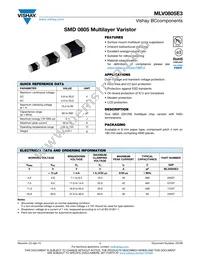 MLV0805E31103T Datasheet Cover