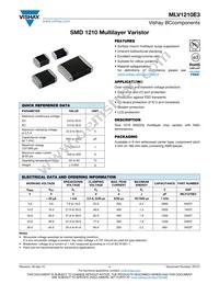 MLV1210E32003T Datasheet Cover