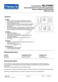 MLX10801RLD Datasheet Cover