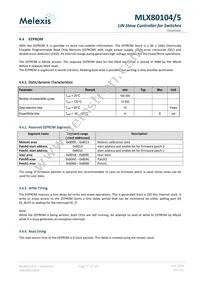 MLX80105KLQ-EAA-000-TU Datasheet Page 17