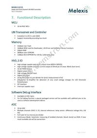 MLX81115KLQ-AAD-100-SP Datasheet Page 11