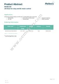MLX81150LLW-DAA-000-SP Datasheet Page 2