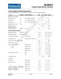 MLX90314LDF-BAA-000-RE Datasheet Page 3