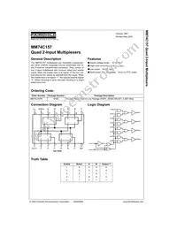 MM74C157N Datasheet Cover