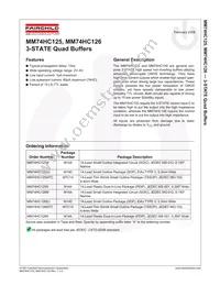 MM74HC125SJX Datasheet Page 2