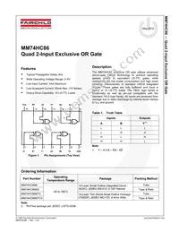MM74HC86SJX Datasheet Page 2