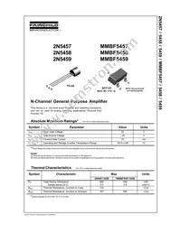 MMBF5458 Datasheet Page 2