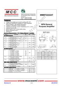 MMBT2222AT-TP Datasheet Cover