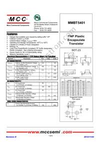MMBT5401-TP Datasheet Cover