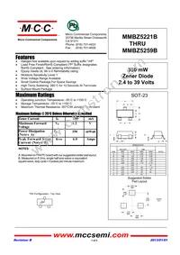 MMBZ5259B-TP Datasheet Cover