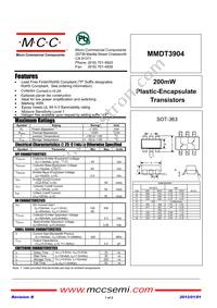 MMDT3904-TP Datasheet Cover