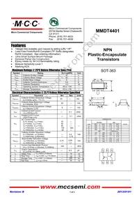 MMDT4401-TP Datasheet Cover
