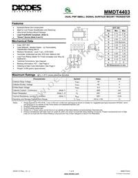 MMDT4403-7 Datasheet Cover