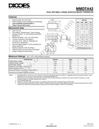 MMDTA42-7-F Datasheet Cover