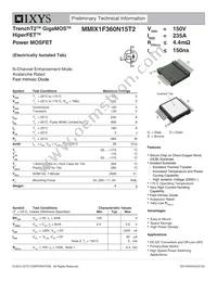 MMIX1F360N15T2 Datasheet Cover