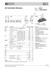 MMO75-16IO1 Datasheet Cover