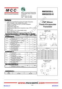 MMS8550-L-TP Datasheet Cover