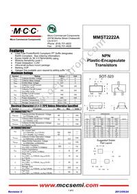 MMST2222A-TP Datasheet Cover