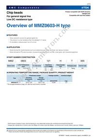 MMZ0603S800HT000 Datasheet Page 3