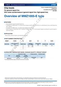 MMZ1005F750ETD25 Datasheet Page 3