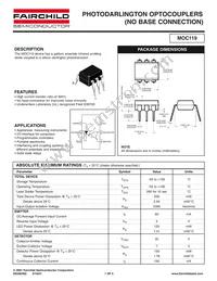 MOC119W Datasheet Cover